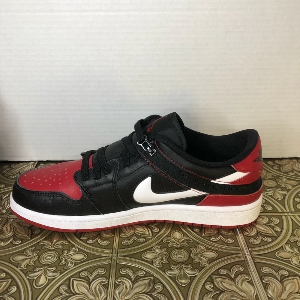 NIKE AIR JORDAN 1 LOW FLYEASE (GS) Jordan Black and Red Sneakers Men’s size 8
